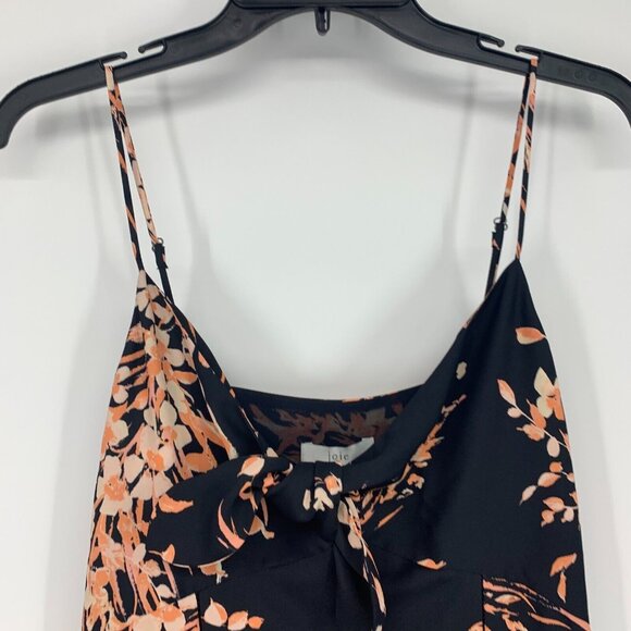 Joie Almona Dress Maxi Black Floral Print Sleeveless Button NWT - Picture 6 of 15